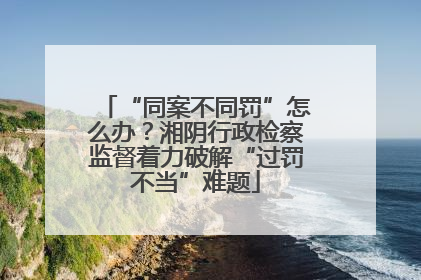 “同案不同罚”怎么办？湘阴行政检察监督着力破解“过罚不当”难题